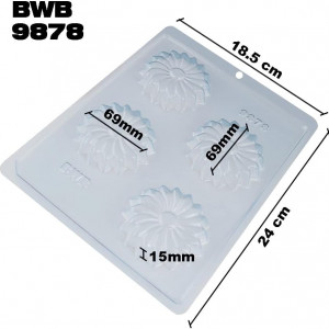 Forma pentru ciocolata BWB 9878, silicon/plastic, transparent, 18,5 x 24 cm - Img 7