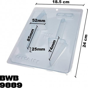 Forma pentru ciocolata BWB 9889, silicon/plastic, transparent, 18,5 x 24 cm - Img 6