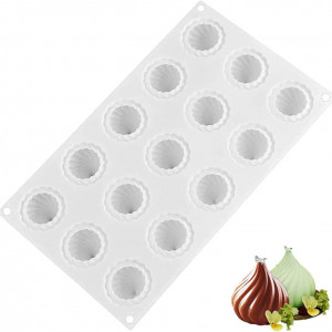Forma pentru ciocolata/prajituri NALCY, silicon, alb, 19,7 x 17,3 cm