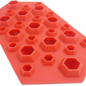 Forma pentru cuburi de gheata Selecto Bake, silicon, rosu, 23 x 12 x 2,3 cm - Img 7