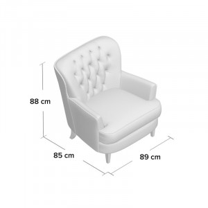 Fotoliu Parmelee Club, bleu, 88 x 84 x 84 cm Chilipirul Zilei