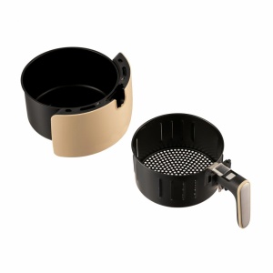 Friteuza cu aer cald Fram FAF-1500CR, 1500W, Capacitate cos 3.2L, Vas detasabil anti-adeziv, Crem - Img 3