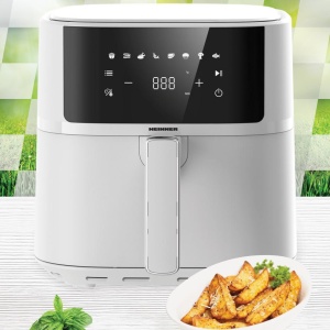 Friteuza cu aer cald Heinner WhiteElinn HAF-B6WH17SQ, 1700W, Capacitate cos 5.7L, Display digital, Alb - Img 4