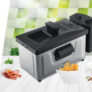 Friteuza Heinner HDF-1800SS, Putere 1800W, Capacitate 3L, Termostat reglabil, Timer, Inox