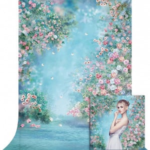 Fundal foto Allenjoy, model pentru floral, vinil, multicolor, 150 x 210 cm - Img 1