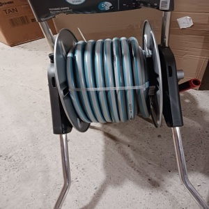 Gardena suport cu furtun inclus 25m, Ø15mm, gri/albastru - Verificat A · Re-Bloom - Img 2