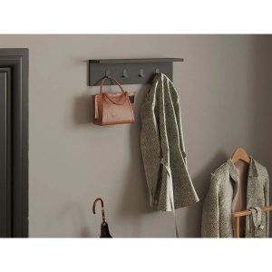 Hanah Home cuier de perete, PAL melaminat 18mm, 60x16.3x14.5 cm, design scandinav, antracit - Verificat A · Re-Bloom - Img 3