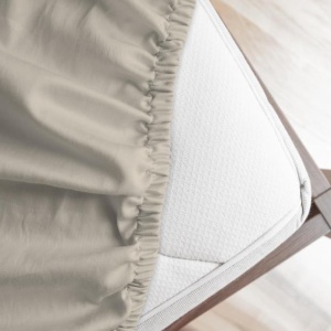 Henty cearsaf bumbac 140x200 cm, cu fermoar, ecru - Verificat A · Re-Bloom - Img 2