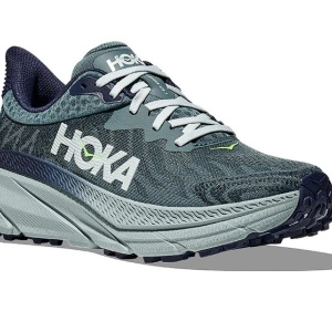 Hoka, Pantofi sport pentru alergare Challenger 7, Alb, Gri carbune, 43, Resigilat, Grad A