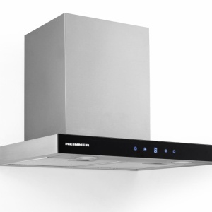Hota decorativa Heinner DCH-650TIX, 60cm, Design "T-Shape", Putere maxima de absorbtie: 595.8 m³/h, 3 trepte de viteza, Motor: 1 x 190W, Lumina LED: 2 x 1.5W, 2 filtre aluminiu, Control touch, Diametru tub evacuare: 150mm