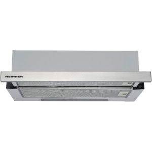 Hota telescopica Heinner HTCH-440FS, Latime 60cm, Putere de absorbtie 325mc/h, 1 motor, Inox