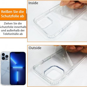 Husa cu snur pentru iPhone 12 PRO, silicon/textil,transparent, 6.1 inchi