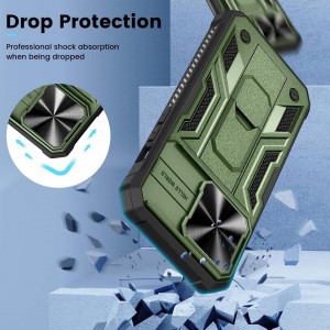 Husa de protectie compatibila cu iPhone 14 Pro 5G 2022 HWeggo, policarbonat/poliuretan, verde alpin, 6,1 inchi - Img 5