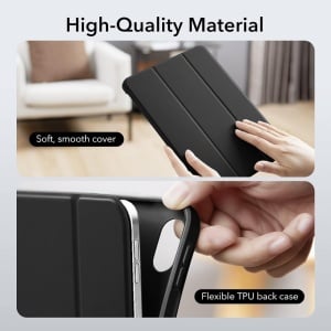 Husa de protectie flip pentru iPad generatia a 10-a 2022 Esr, silicon/piele PU, negru, 10,9 inchi