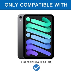 Husa de protectie flip pentru iPad mini 6 (2021) MuyDoux, TPU/piele PU, negru, 8,3 inchi