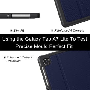 Husa de protectie flip pentru Samsung Galaxy Tab A7 Lite 2021 Soke, TPU/PU, negru, 8,7 inchi