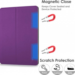 Husa de protectie pentru Huawei Mediapad M6 FOREFRONT CASES, policarbonat, mov, 10.8 inchi - Img 3
