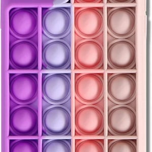 Husa de protectie pentru iPhone 12/12 Pro Pop it KinderPub, silicon, multicolor, 6.1 inchi