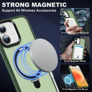 Husa de protectie pentru iPhone 12/iPhone 12 Pro Potok, TPU, verde, 6,1 inchi