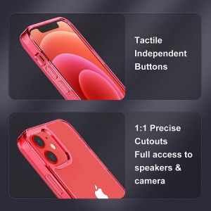 Husa de protectie pentru iPhone 12 mini JETech, TPU, rosu, 5,4 inchi