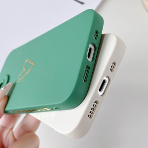 Husa de protectie pentru iPhone 13 Mini SmoBea, silicon, verde/auriu, 5,4 inchi - Img 2