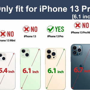 Husa de protectie pentru iPhone 13 Pro Aisenth, piele PU, rosu, 6,1 inchi