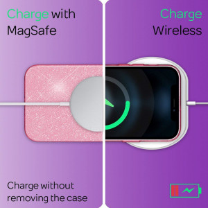 Husa de protectie pentru iPhone 13 PRO Nalia, silicon, roz, 6,1 inchi - Img 3
