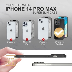 Husa de protectie pentru iPhone 14 Pro Max Nalia, silicon/sticla, negru, 6,7 inchi