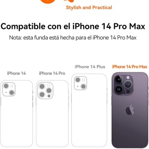 Husa de protectie pentru iPhone 14 Pro Max Quikbee, TPU/PC, violet/transparent, 6,7 inchi