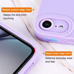 Husa de protectie pentru iPhone XR Newseego, silicon, violet/auriu, 6,1 inchi