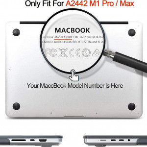 Husa de protectie pentru laptop MacBook Pro 14 TeDaWen, policarbonat, multicolor, 32.5 x 23.1 x 2.6 - Img 2