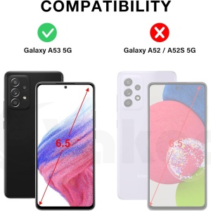 Husa de protectie pentru Samsung Galaxy A53 Vakoo, silicon, transparent, 6,5 inchi