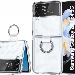 Husa de protectie pentru Samsung Galaxy Z Flip 4 5G STARRYNOVA, PC, transparent/argintiu