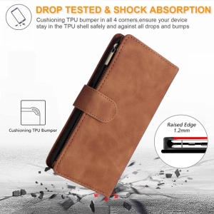 Husa flip pentru Xiaomi Note 11 4G/Note 11S Tisim, piele PU/TPU, maro, 6,43 inchi