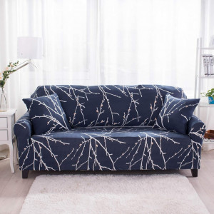 Husa pentru canapea cu 2 locuri Bikuer, poliester/spandex, albastru, 137 x 165 cm