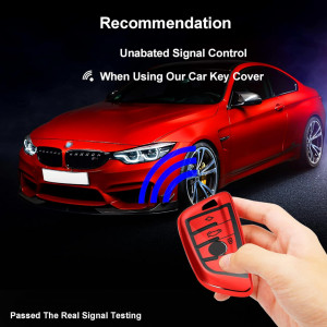 Husa pentru cheie de masina BMW KASER, TPU, argintiu
