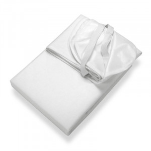 Husa protectoare pentru saltea Wayfair Sleep, bumbac, alb, 90 x 200 cm - Img 4