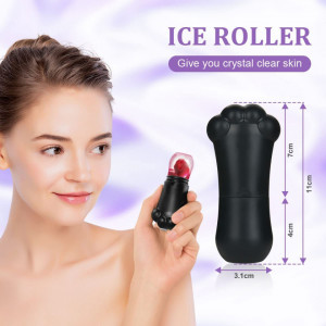 Ice Roller facial ACWOO, silicon, negru, 11 x 5,4 x 4 cm - Img 6
