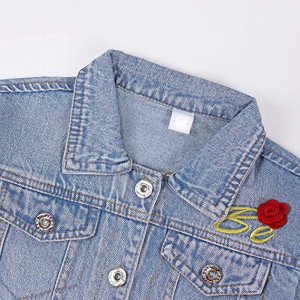 Jacheta pentru fetite Vine, albastru, blugi, 3-4 ani - Img 5