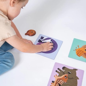 Joc educational pentru copii, Puzzle Mama si Puii, KuKiKuk Efko, 6 perechi, 30 piese mari, carton gros, animatii colorate haioase, varsta 2-5 ani - Img 3