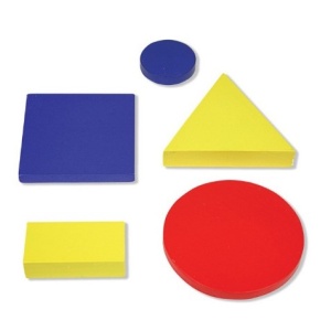 Joc educativ pentru copii si copii nevoi speciale didactic, Andreu Toys, Invatam forme geometrice si culori primare, din lemn, 48 piese, varsta +3 ani - Img 1