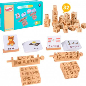 Joc educativ pentru copii Sitodier, lemn/plastic, multicolor, 132 piese