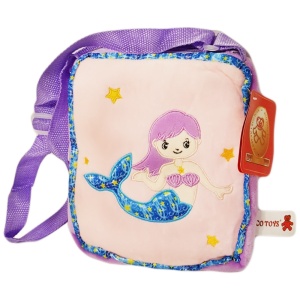 Jucarie din plus tip borsetuta cu sirena, Mov, 60 cm WJ6137B