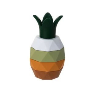 Jucarie Educationala Montessori BoodiBou, Turn Ananas, Set de 5 bucati