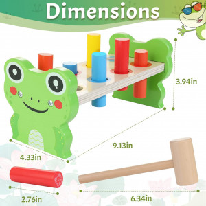 Jucarie educativa pentru copii Amtreen, lemn, multicolor, 23,1 x 10,9 x 10 cm