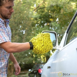 Kit de curatare auto DocaPole, tija telescopica si 5 accesorii, aluminiu/microfibra, galben/argintiu, 3,6 m - Img 5