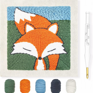 Kit pentru impletit Wool Queen, model vulpe, lana/plastic/metal, multicolor - Img 1