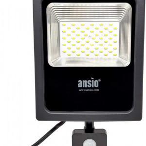 Lampa cu senzor de miscare ANSIO, 30 W, halogen, LED, IP65, negru, alb rece, metal, - Img 1