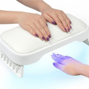 Lampa UV pentru unghii Wenxintek, ABS/piele PU, alb, 60W