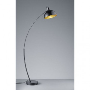 Lampadar arcuit Fairchild, metal, negru, 160 cm